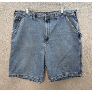 Rugged Wear Shorts Mens 40 Blue Denim Relaxed Carpenter Jorts Workwear Grunge